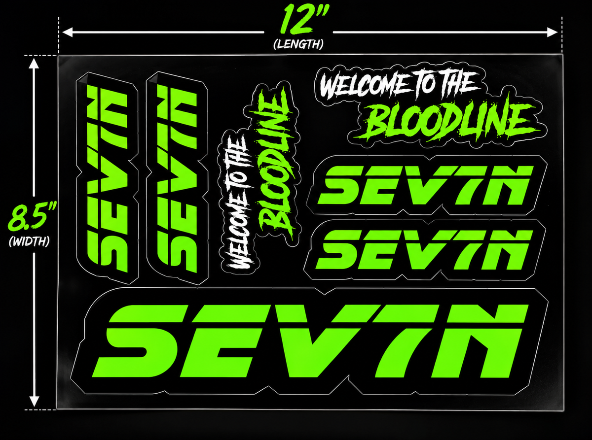 SEV7N Bloodline Green Sticker Sheet
